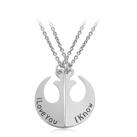 Star Wars I Love You I Know Lover's Couple Necklace