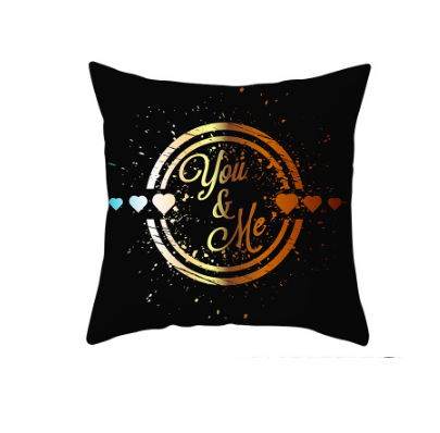 Black White Heart Cushion Cover Arrow I Love You Letters Happy Valentine Pillow Covers Gifts for Couples Valentine's Decoration