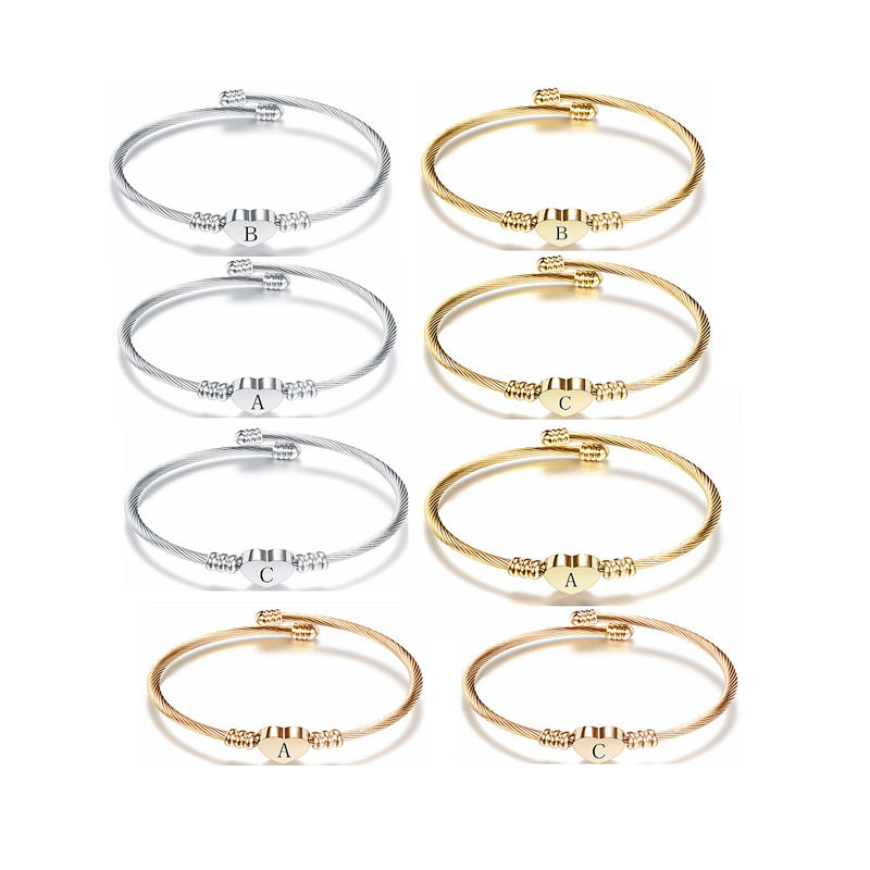 Couple Open Bracelet